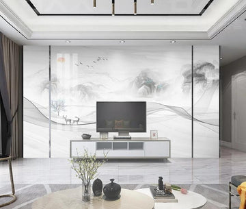 3D Pale Landscape Outline 1535 Wall Murals
