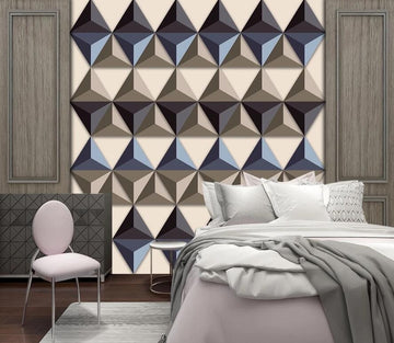 3D Three Color Diamond Butt 1521 Wall Murals