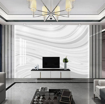 3D Smooth Curved Gray Lines 1507 Wall Murals