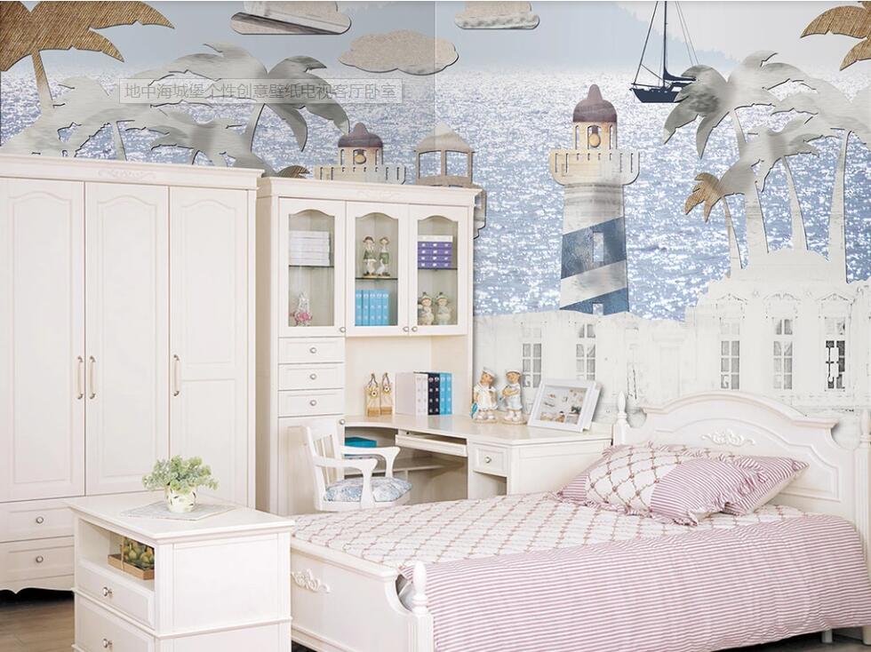 3D Fairytale Seaside Lighthouse 1145 Wall Murals
