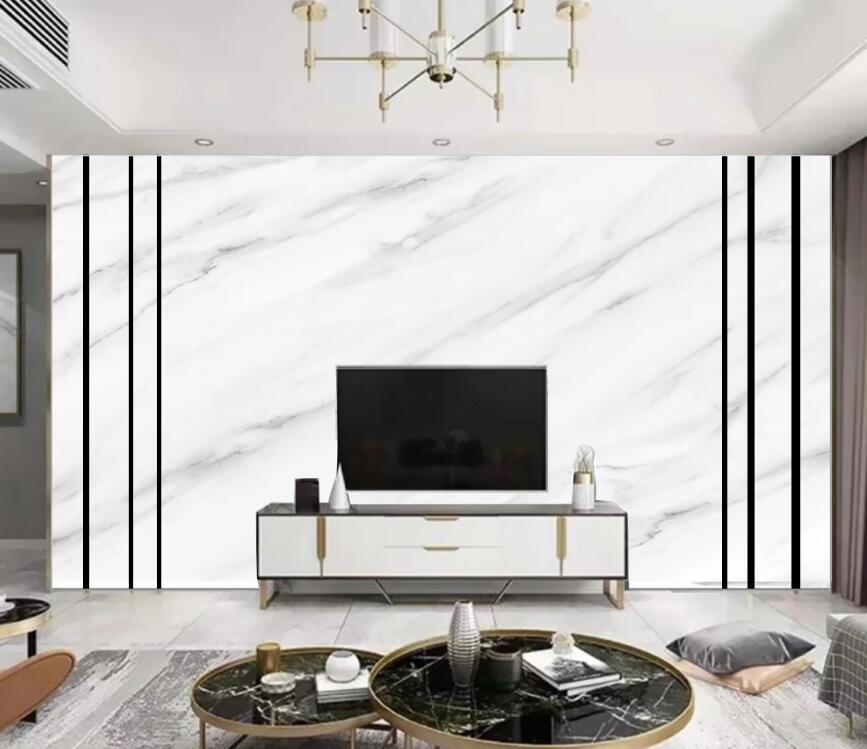 3D Matte White Gray Memory Stripes 1494 Wall Murals