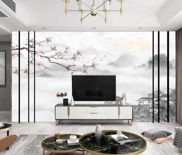 3D A Moment Of Pastel Plum 1464 Wall Murals