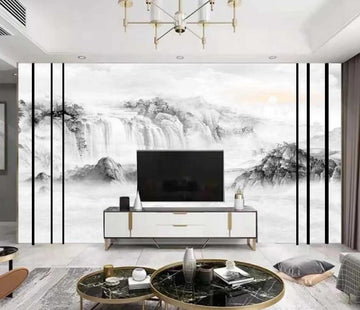 3D Mountains In The Distance 1460 Wall Murals