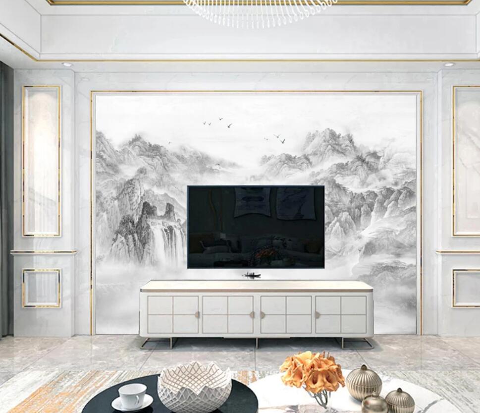 3D Exquisite Mountains Appear 1451 Wall Murals
