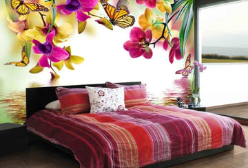 3D Full-bodied Flowers And Butterflies 1108 Wall Murals