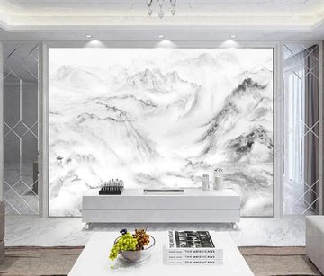 3D The Continuous Pale Ink Color Of The Mountain 1449 Wall Murals