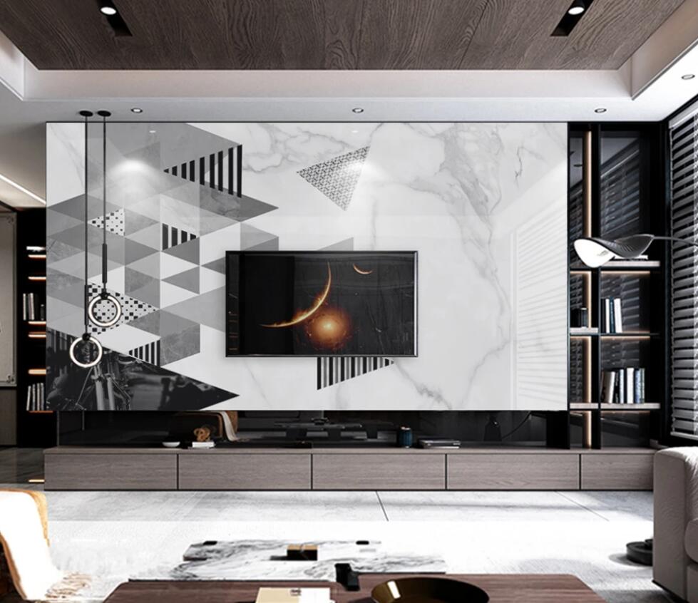 3D Geometric Color Triangle 1433 Wall Murals