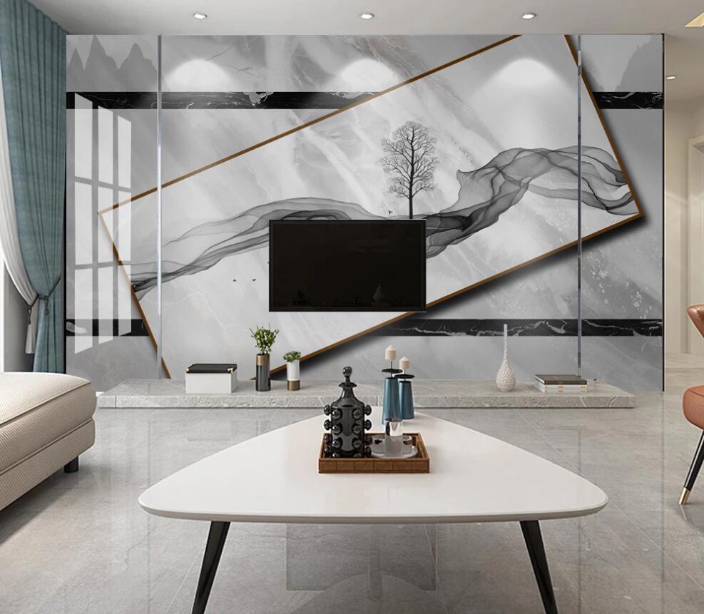 3D Inverted Light Ink Flowing Ribbon 1435 Wall Murals