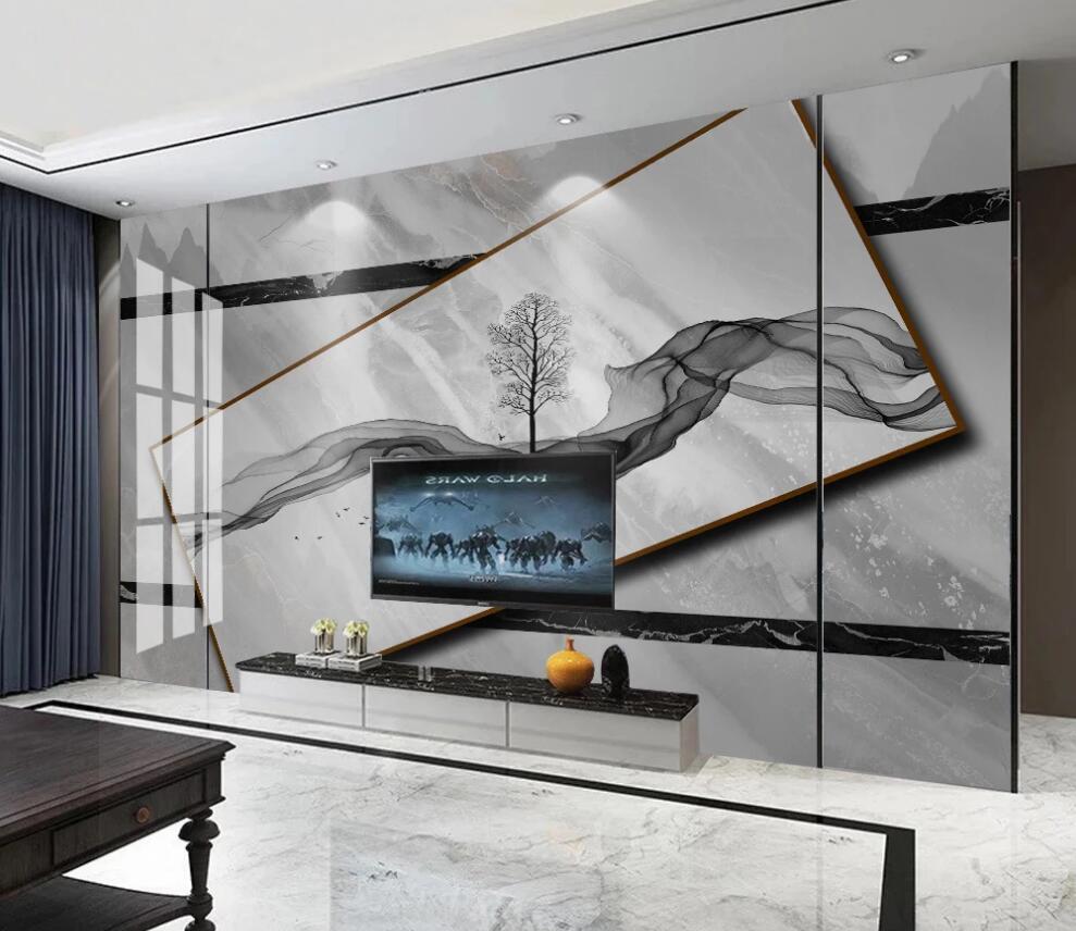 3D Inverted Light Ink Flowing Ribbon 1435 Wall Murals