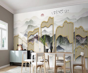 3D Golden Gate And Rolling Mountains 1427 Wall Murals