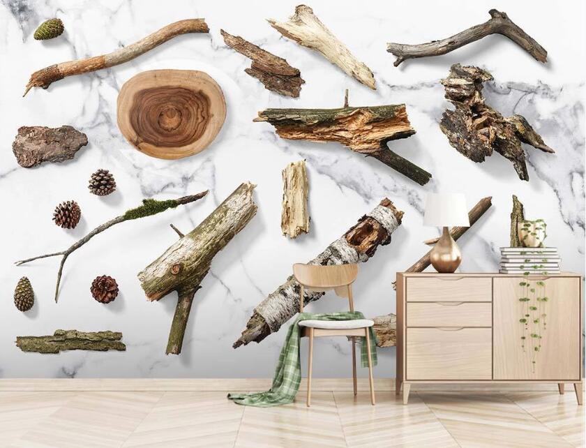 3D Wood Crafts 1189 Wall Murals