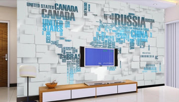 3D National Alphabet Stacking 1093 Wall Murals