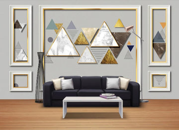 3D Triangles Of Different Sizes 1220 Wall Murals