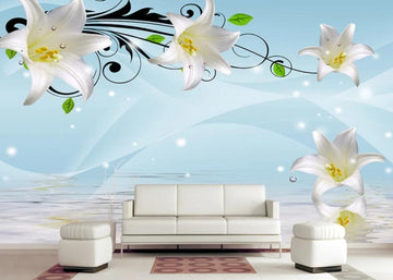 3D Pure Lily 1114 Wall Murals