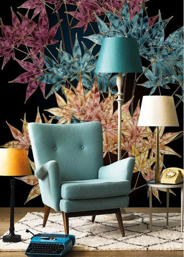 3D Beautiful Flowers In Three Colors 1236 Wall Murals