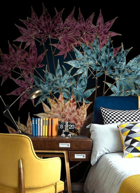 3D Beautiful Flowers In Three Colors 1236 Wall Murals