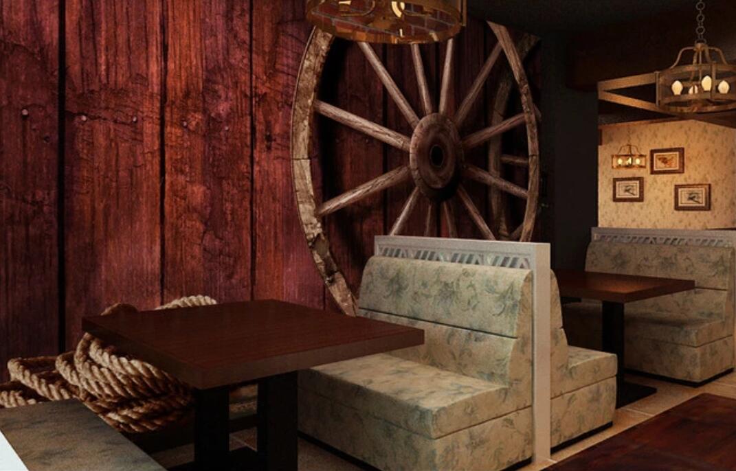 3D Wood And Wheels 1120 Wall Murals