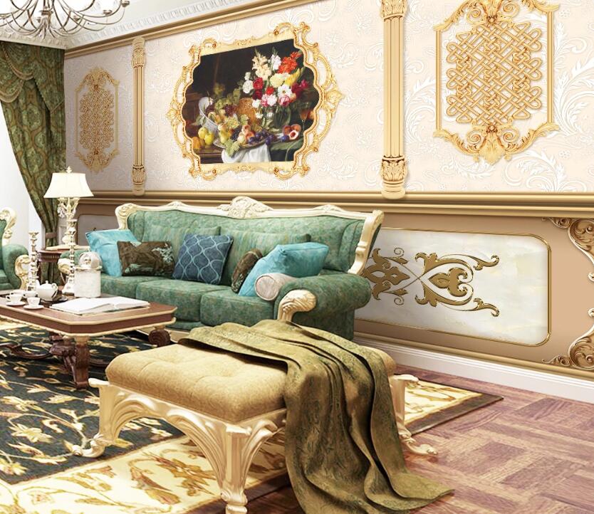 3D Rich Oil Painting Flowers 1178 Wall Murals