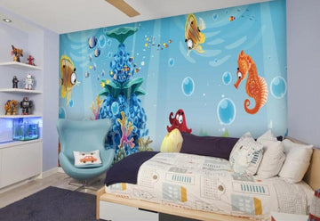 3D Fairy Tale Underwater Animals 1103 Wall Murals