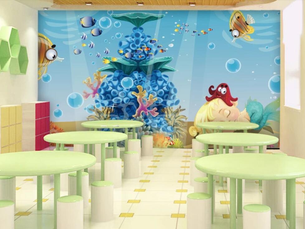 3D Fairy Tale Underwater Animals 1103 Wall Murals
