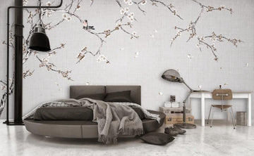 3D Gray And Elegant Flowers 1146 Wall Murals