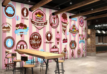 3D Pink Desserts 1133 Wall Murals