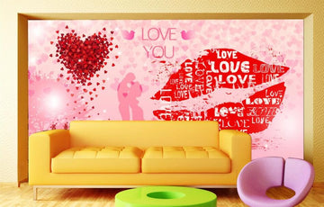 3D Rose Kiss 1138 Wall Murals