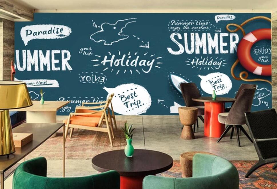 3D Summer Fantasy Doodle 1118 Wall Murals
