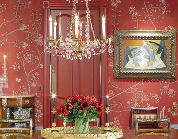 3D Vintage Red Flowers 1155 Wall Murals