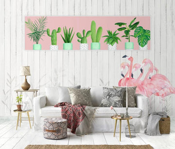 3D Pink Arranged Cactus 1180 Wall Murals