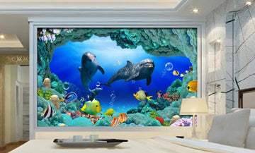 3D Underwater Fish 1084 Wall Murals