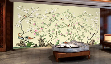 3D Light Cyan Background 1092 Wall Murals