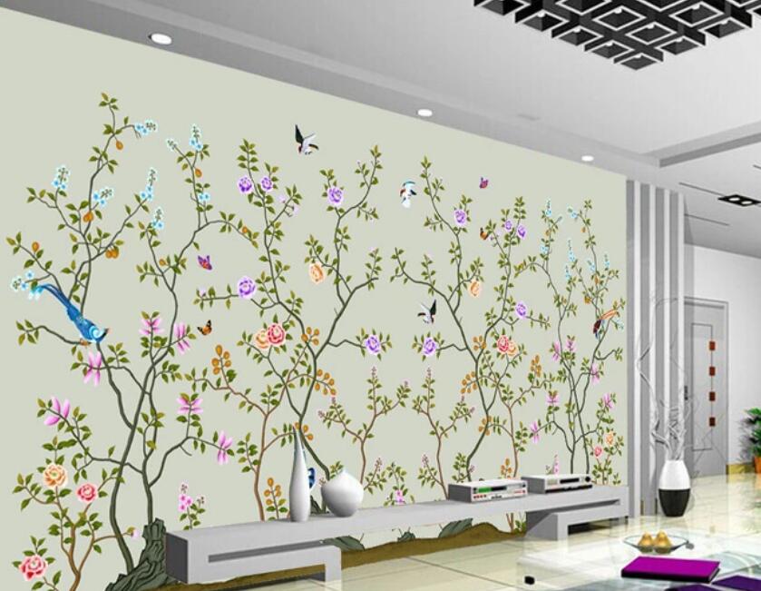 3D Colorful Showy Flowers 1089 Wall Murals