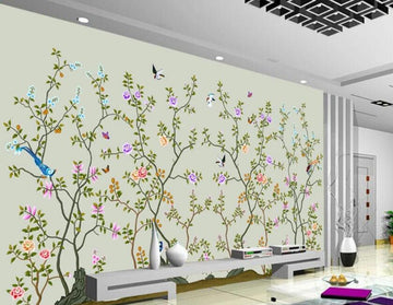 3D Colorful Showy Flowers 1089 Wall Murals