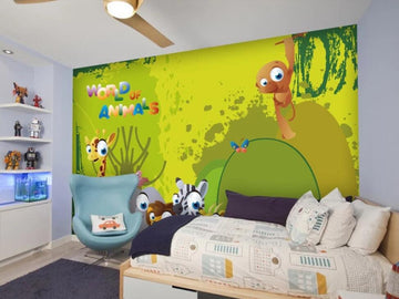 3D Cute Fairytale Forest Animals 1107 Wall Murals
