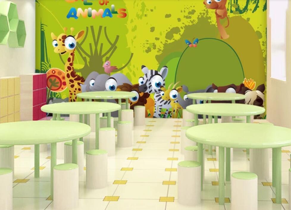 3D Cute Fairytale Forest Animals 1107 Wall Murals