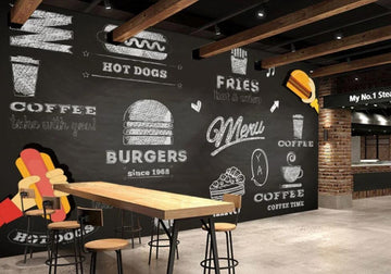 3D Chalk Drawing Hamburgers 1135 Wall Murals
