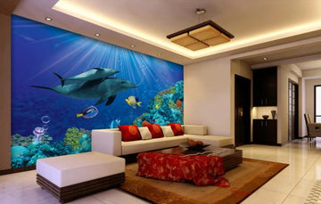 3D Fish Swimming Under The Sea 1083 Wall Murals