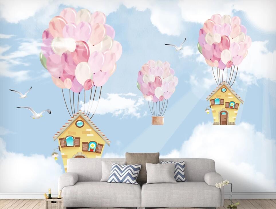 3D Petal Hot Air Balloons 1192 Wall Murals