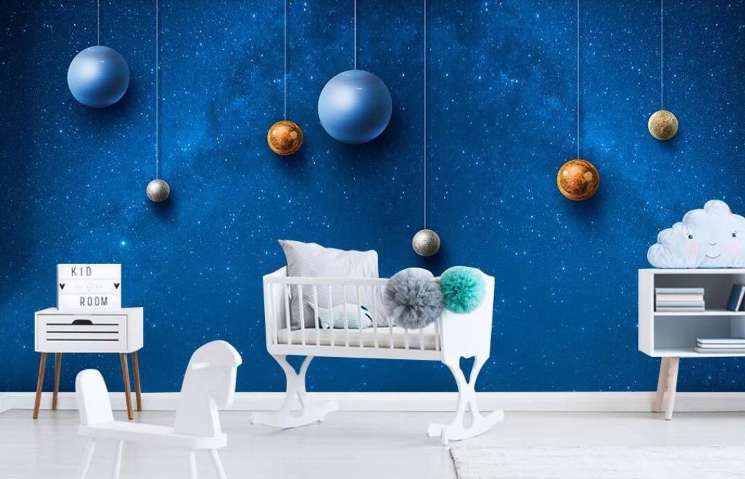 3D Galaxy And Planets 1183 Wall Murals