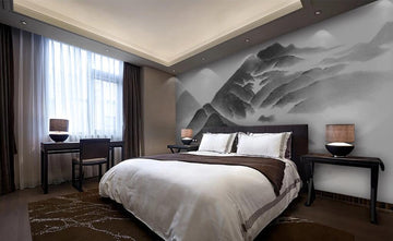 3D Black Cloud Mountains 1162 Wall Murals