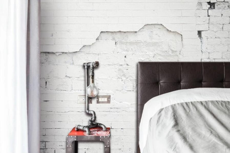 3D White Broken Wall 1819 Wall Murals