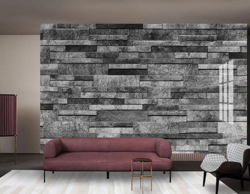 3D Gray Long Diamond Arrangement 1401 Wall Murals