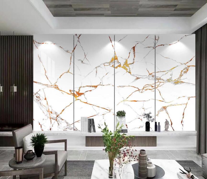 3D Golden Mesh Lines 1391 Wall Murals