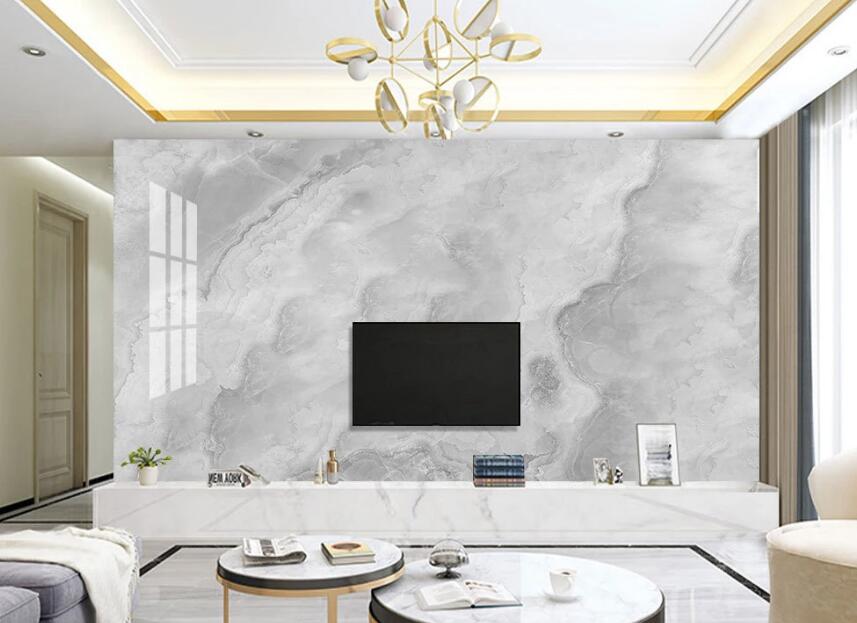 3D Layers Of Light Gray 1376 Wall Murals