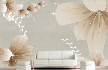 3D Elegant And Light White Flowers 1785 Wall Murals