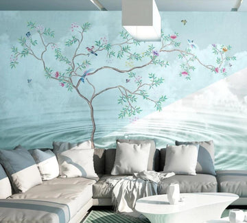 3D Light And Tranquil Tree 1808 Wall Murals