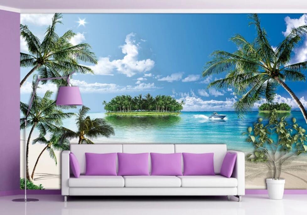 3D Beach By The Sea In Summer 1771 Wall Murals