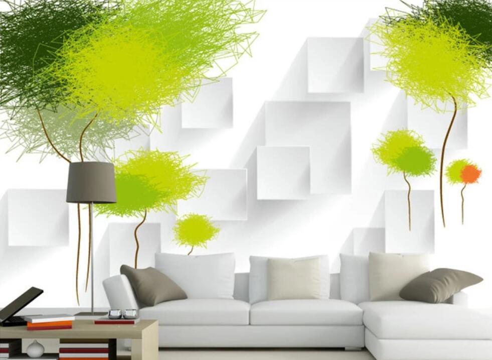 3D Dark Green And Light Green 1769 Wall Murals