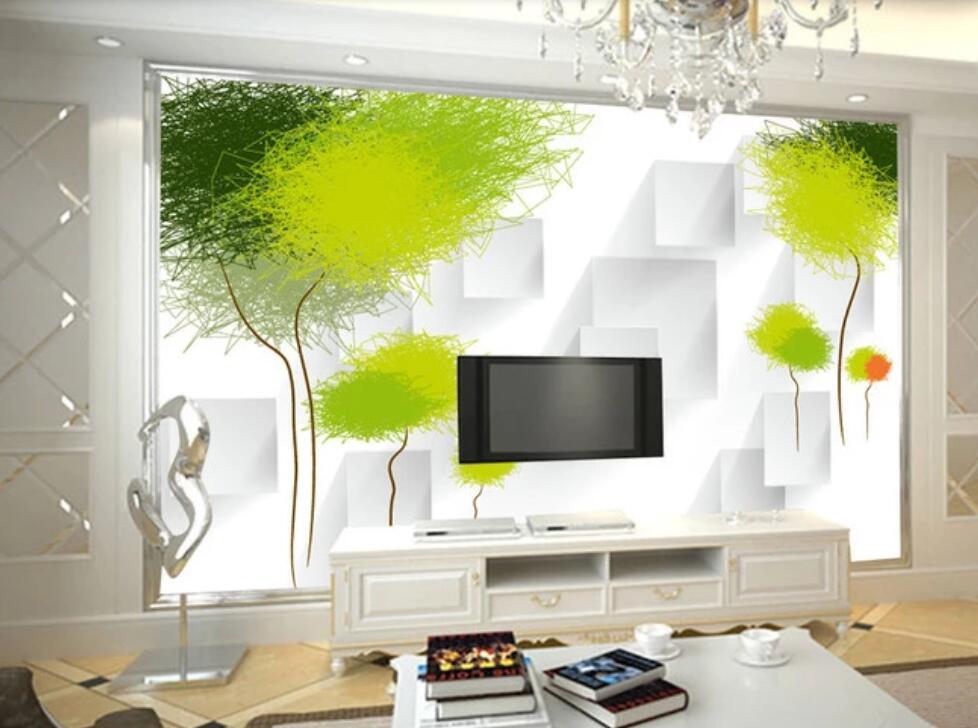 3D Dark Green And Light Green 1769 Wall Murals